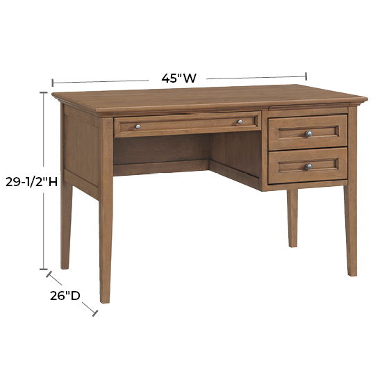 McKenzie - 3-Drawer Desk - Pecan