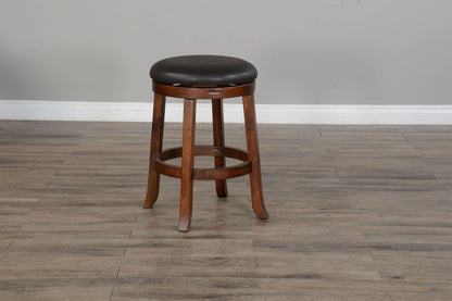 Tuscany - 24" Swivel Stool With Cushion Seat - Vintage Mocha / Black