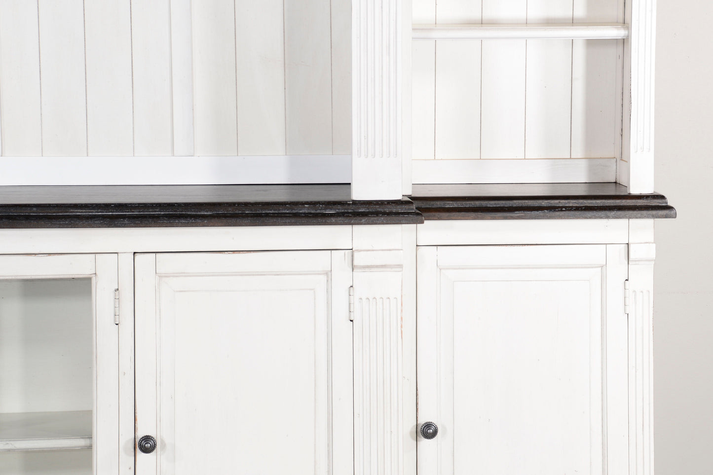 Carriage House - Entertainment Wall - Cottage White / Europen Dark