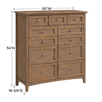 McKenzie - 11-Drawer Dresser - Pecan