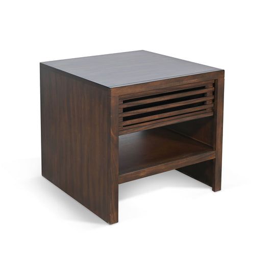 End Table With Drawer - Coffee Bean