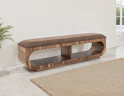 Balam - Upholstered Bench - Light Brown