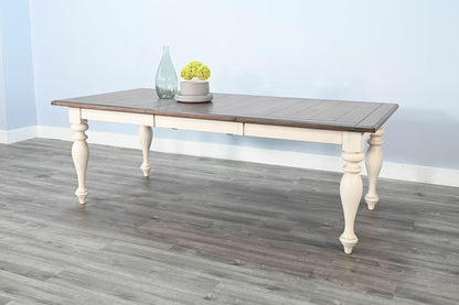 Carriage House - Pasadena Rectangular Extension Dining Table - Buckskin / Marble White