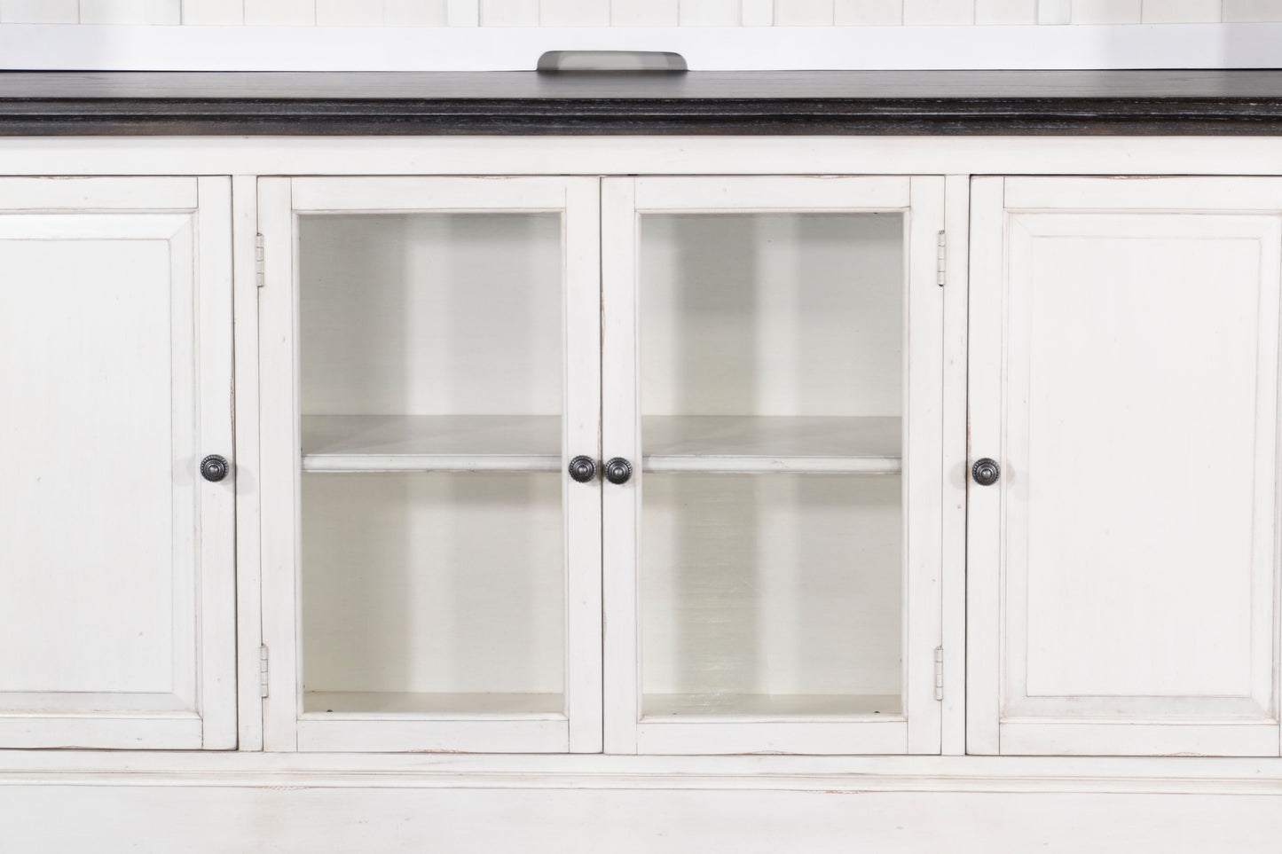 Carriage House - Entertainment Wall - Cottage White / Europen Dark