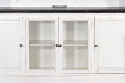 Carriage House - Entertainment Wall - Cottage White / Europen Dark