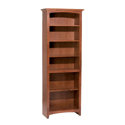 McKenzie - 72'' H X 24'' W Alder Bookcase - Glazed Antique Cherry