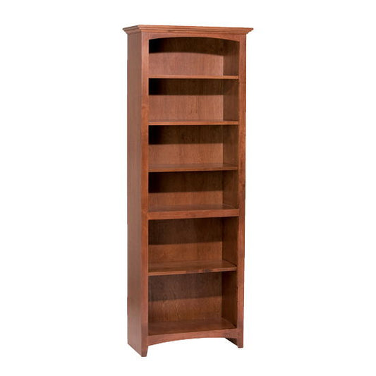 McKenzie - 72'' H X 24'' W Alder Bookcase - Glazed Antique Cherry