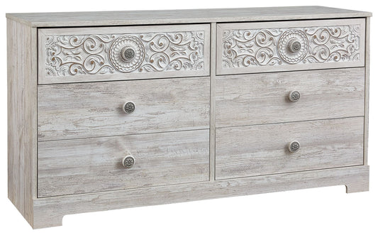 Paxberry - Six Drawer Dresser - Weatherworn - Whitewash
