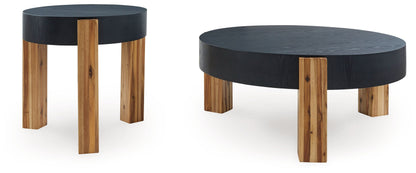 Breenmore - Occasional Table Set (Set of 2) - Black / Natural