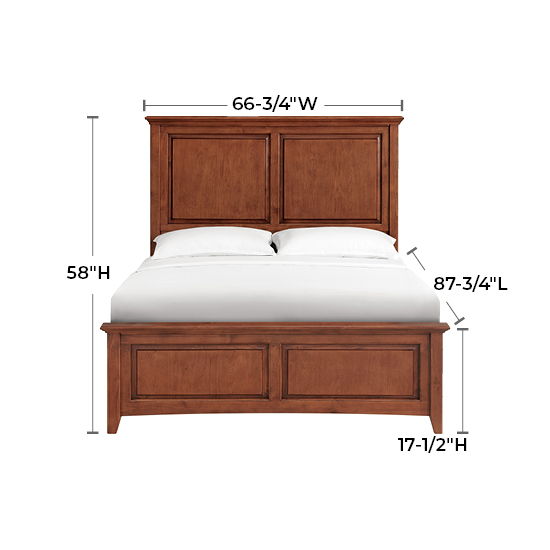 McKenzie - Queen Premier Bed - Glazed Antique Cherry