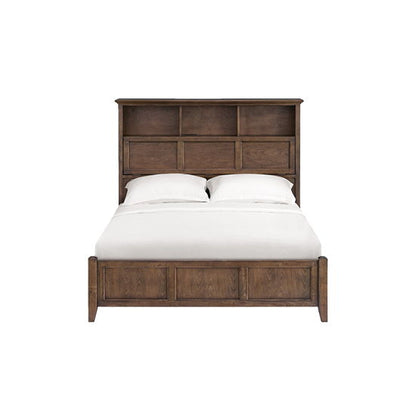 McKenzie - Queen Classic Bookcase Storage Bed - Java