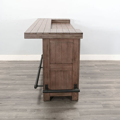 Traditional Wood Home Bar With Stools