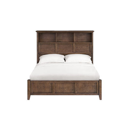 McKenzie - Queen Classic Bookcase Bed - Java