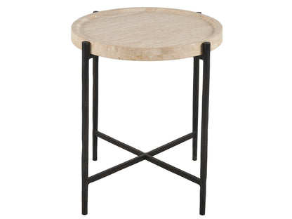 Modern - Theron Round End Table - Beige