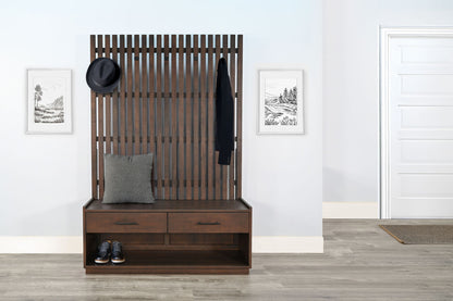 Eliza - Hall Tree With Bench - Tobacco Leaf