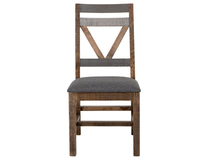 Loft - Chair With Fabric Seat (Set of 2) - Two Tone Gray / Brown