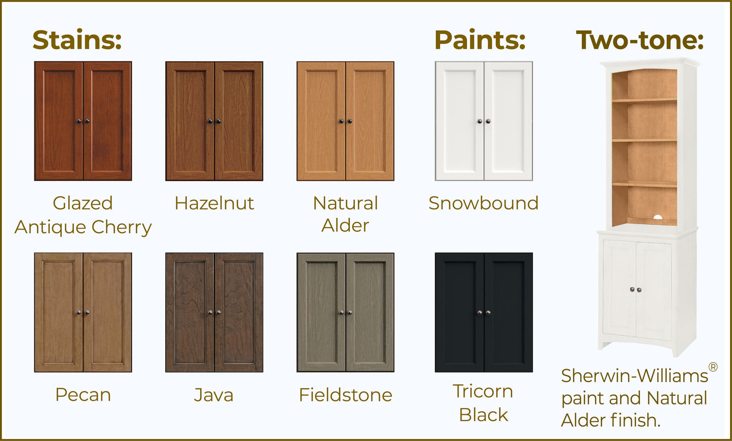 McKenzie - Center Wall Unit - Glazed Antique Cherry