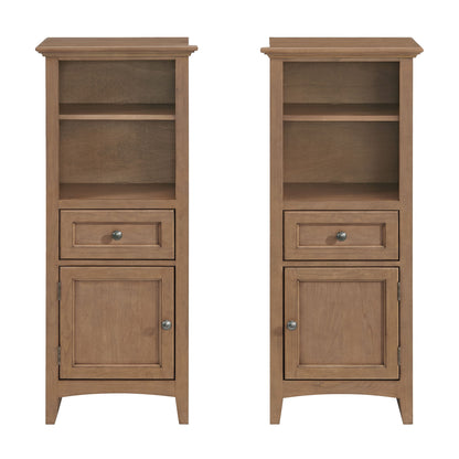 McKenzie - Bookcase Piers (Set of 2) - Pecan