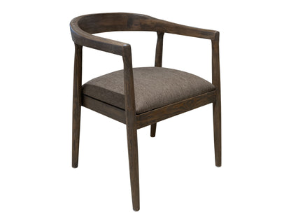 Natural Teca - Wooden Armchair - Quartersawn Oak / Marooned Brown