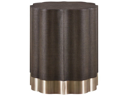 Fenwick - Embossed End Table - Dark Brown