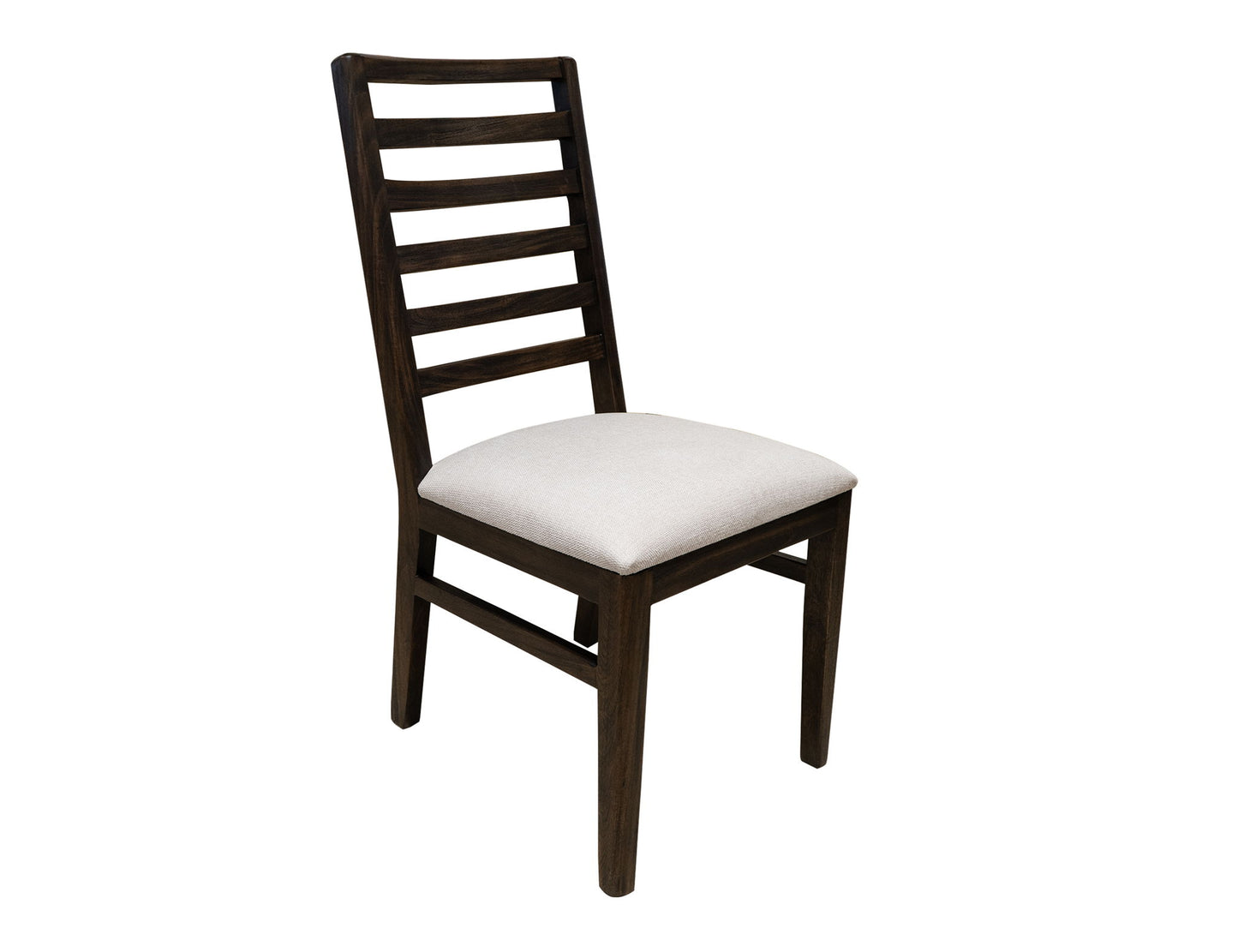 Balam - Upholstered Seat Wooden Chair (Set of 2) - Oil Black