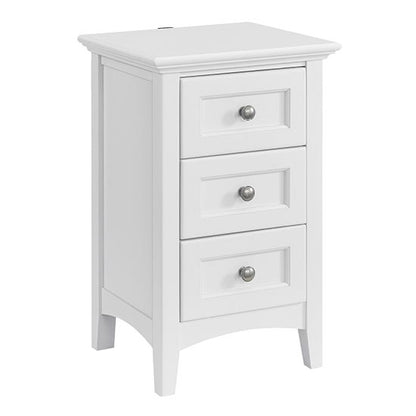 McKenzie - Small 3-Drawer Nightstand - Snowbound