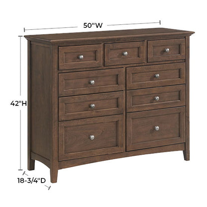 McKenzie - 9-Drawer Dresser - Java