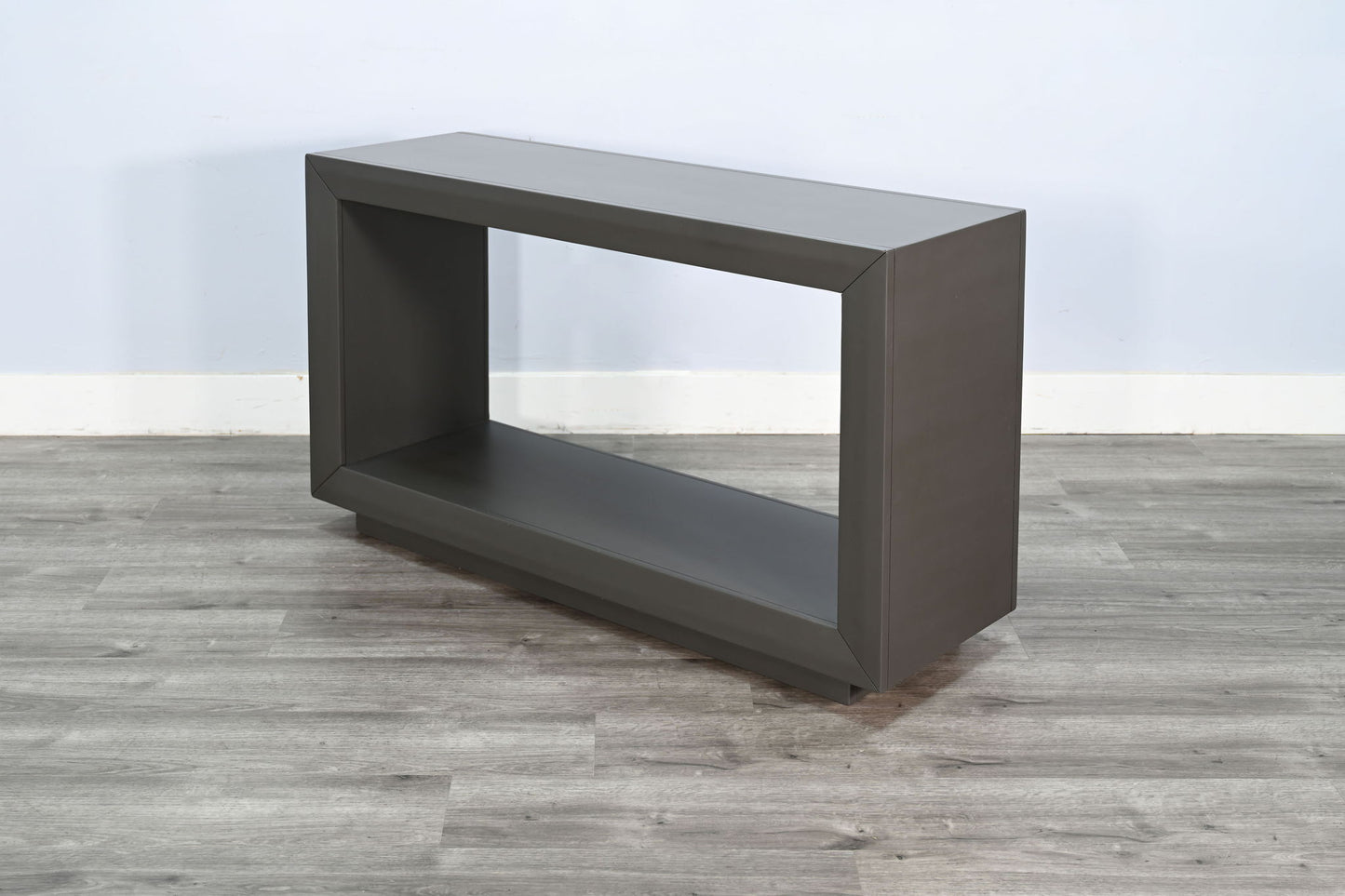 Modern Rectangular Sofa Table With Open Storage - Urban Bronze