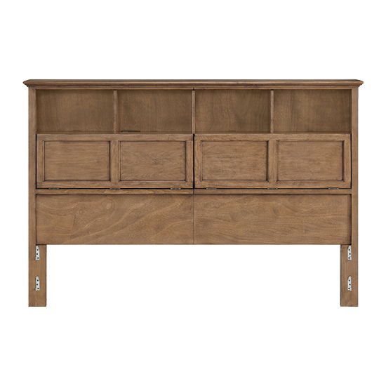 McKenzie - King Classic Bookcase Headboard - Pecan