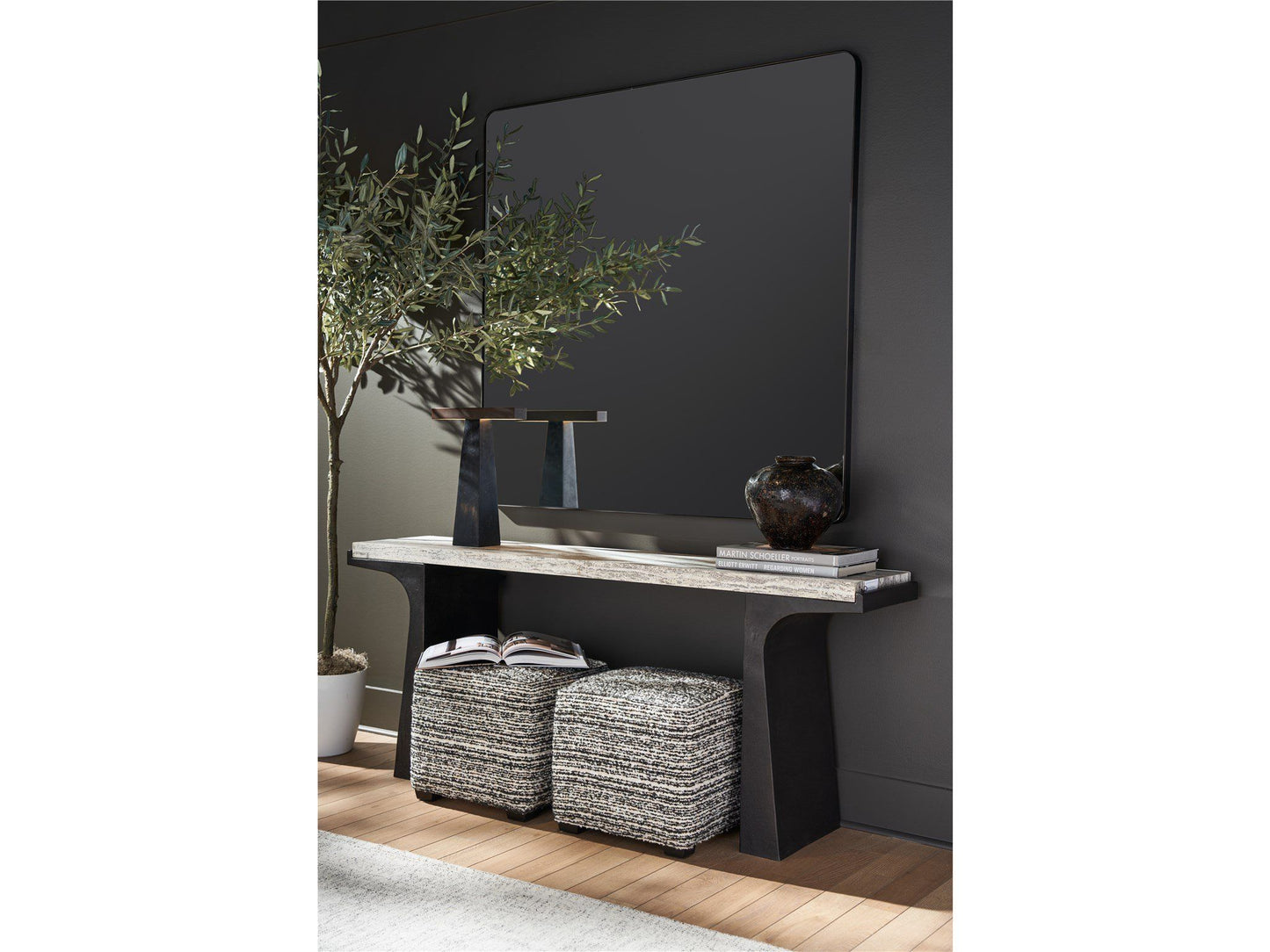 Modern - Quill Console Table - Gray