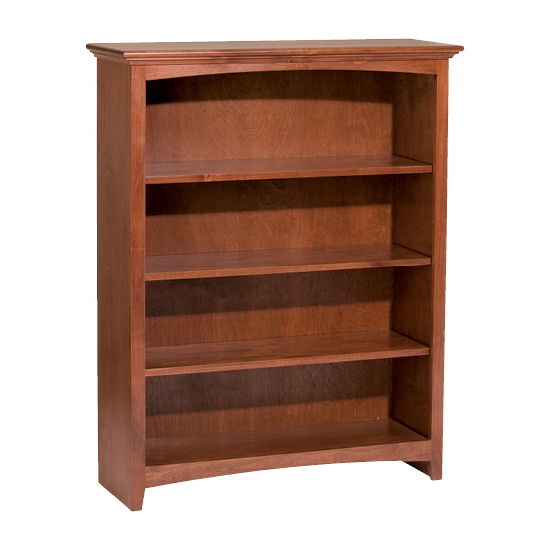 McKenzie - 48'' H X 36'' W Alder Bookcase - Glazed Antique Cherry