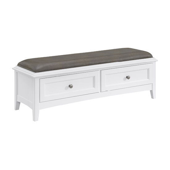 McKenzie - 2-Drawer Bench - Snowbound