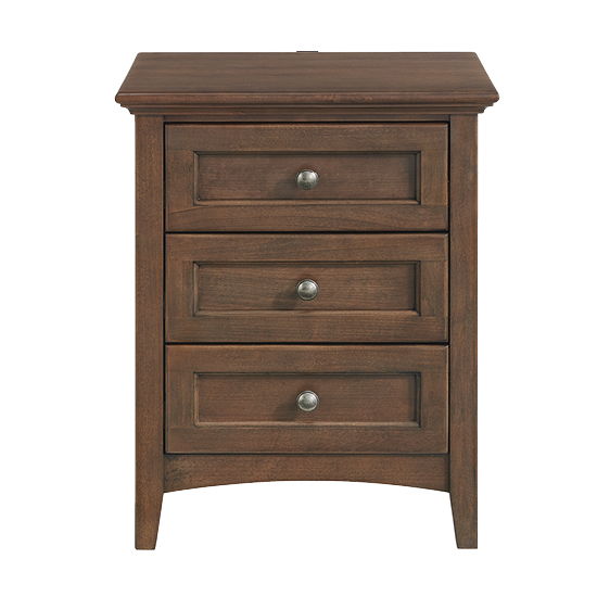McKenzie - 3-Drawer Nightstand - Java