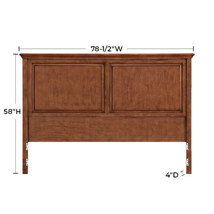 McKenzie - California King Premier Headboard - Glazed Antique Cherry