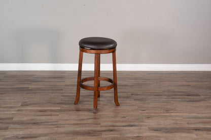 Tuscany - 30" Swivel Stool With Cushion Seat (Set of 2) - Vintage Mocha / Black