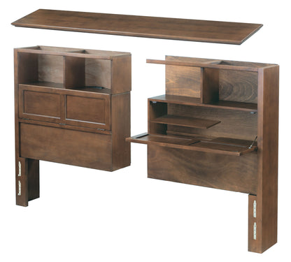 McKenzie - King Classic Bookcase Headboard - Java