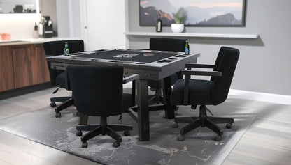 Reno - 5 Piece Square Poker Dining Set (Table, 4 Game Chairs) - Black Umbra