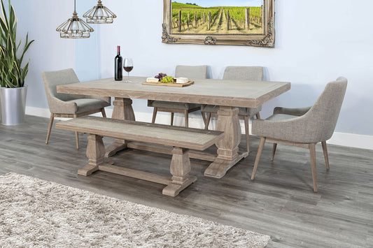 Gianna - Rectangular 6 Piece Dining Set - Wheat