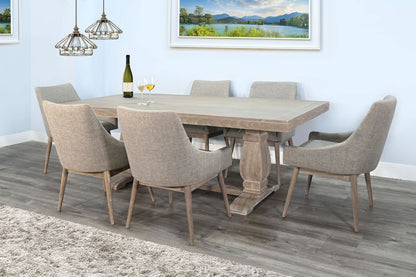 Gianna - Rectangular 7 Piece Dining Set - Wheat