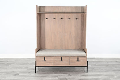 Alyssa Bench Hall Tree - Oak Grove