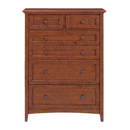 McKenzie - 6-Drawer Chest - Glazed Antique Cherry