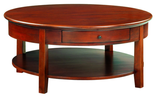 McKenzie - Round Cocktail Table - Glazed Antique Cherry