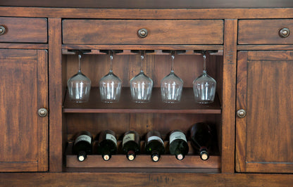 Tuscany - Farmhouse Wood Home Bar - Vintage Mocha