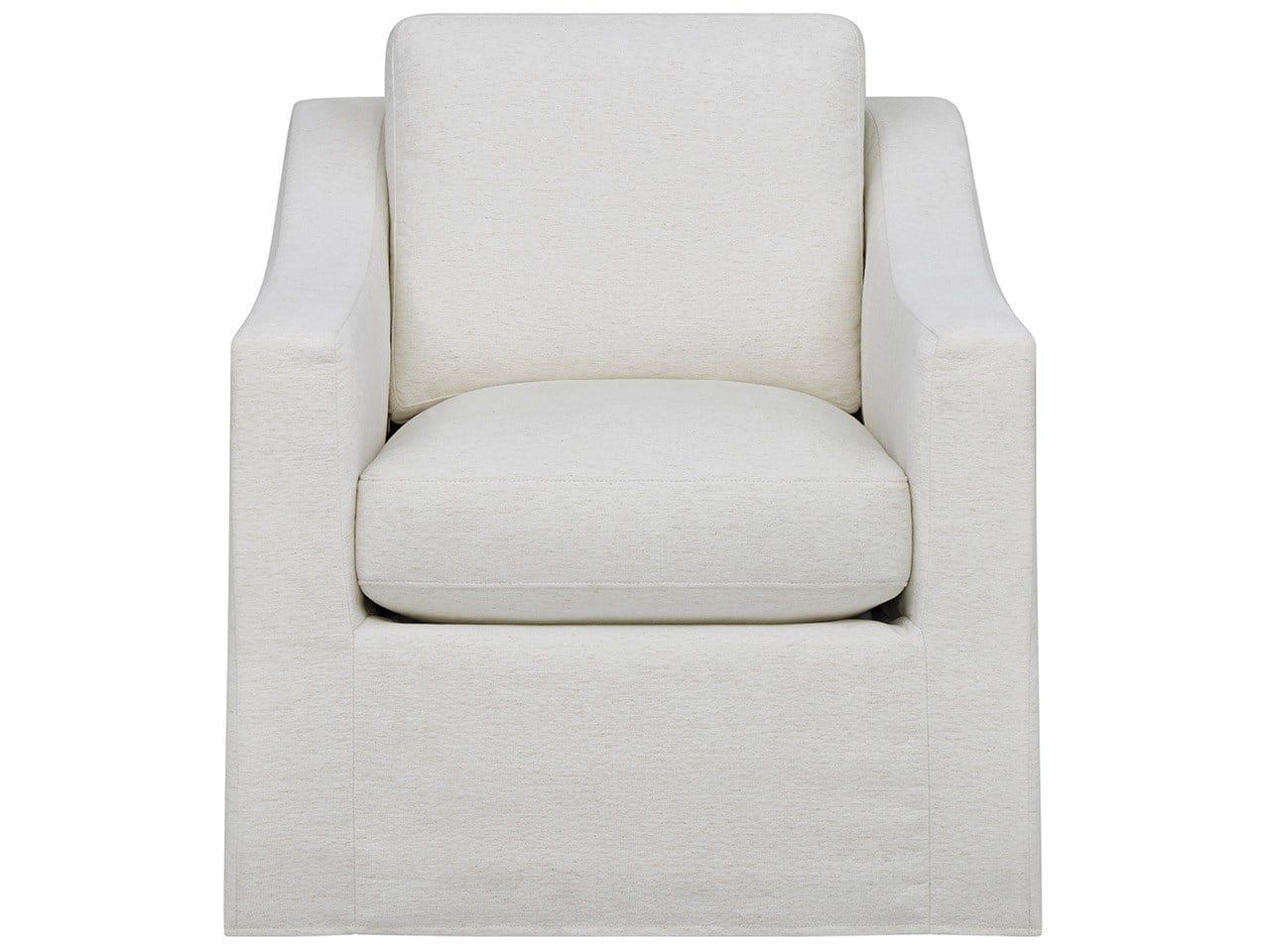 Augustine - Slipcover Swivel Glider - White