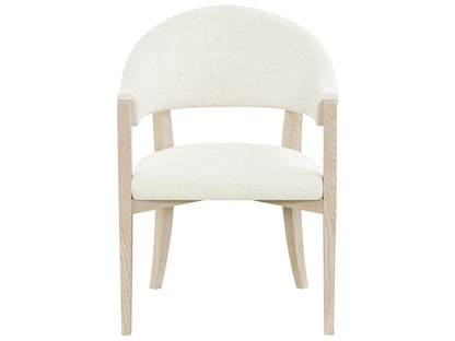 Velora - Arm Chair - White / Light Brown