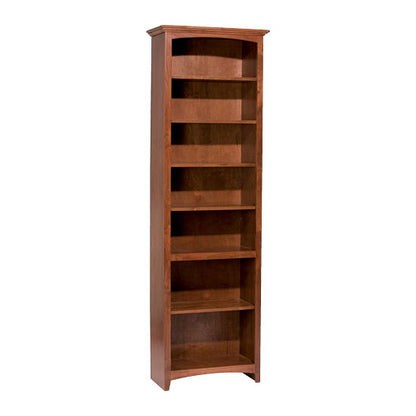 McKenzie - 84'' H X 24'' W Alder Bookcase - Glazed Antique Cherry
