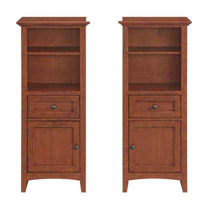 McKenzie - Bookcase Piers (Set of 2) - Glazed Antique Cherry