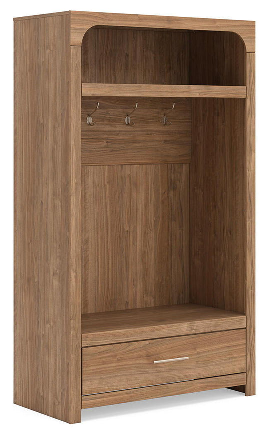 Dovander - Hall Tree With Storage Bench - Brown