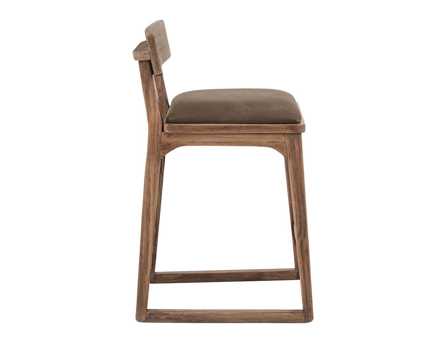 Balam - 24" Upholstered Barstool (Set of 2) - Light Brown / Dark Brown