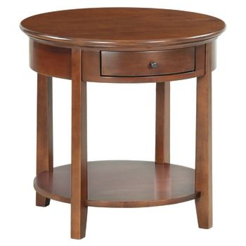 McKenzie - Round End Table - Glazed Antique Cherry